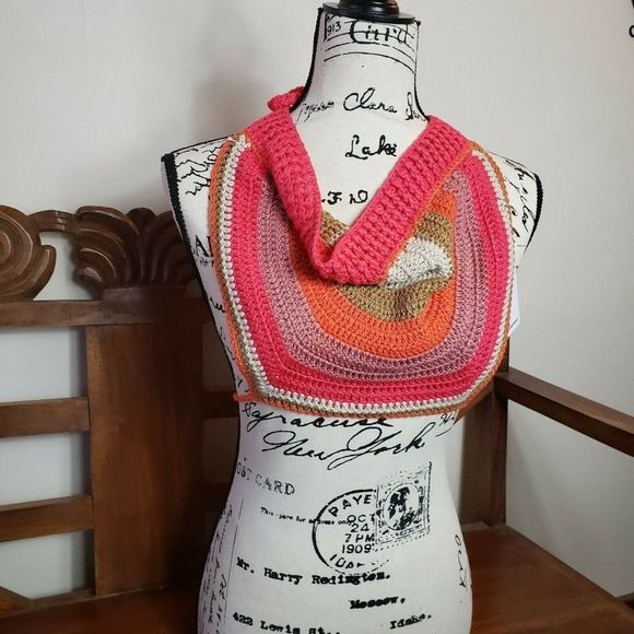 Olivaceous Tops - Olivaceous Multi-colored Crocheted Halter Top